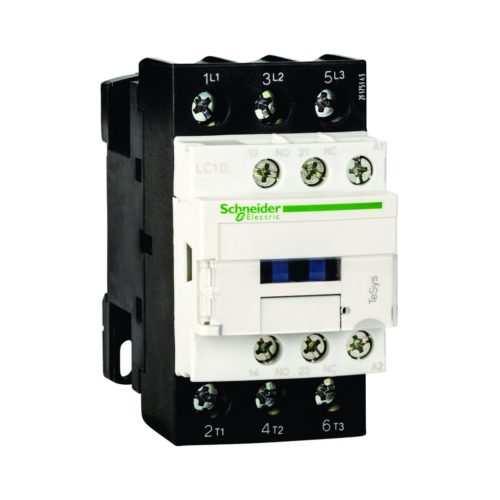 Contactor 38A, 3P, bobina de 230V AC, AC-3 <=440V, 60HZ, 1NA+1NC, TeSys D