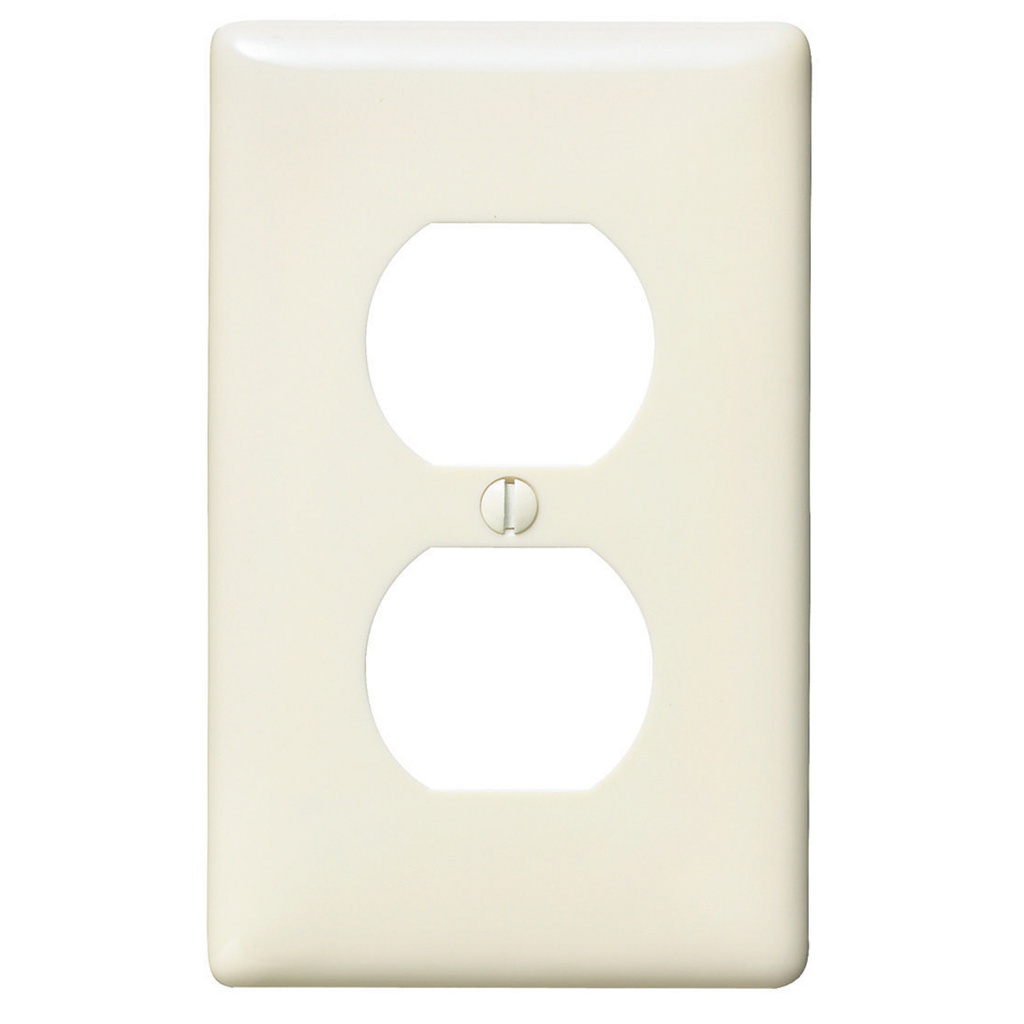 HUBBELL NP8LA Placa para interruptor doble de 1/8", 1 gang, light almond