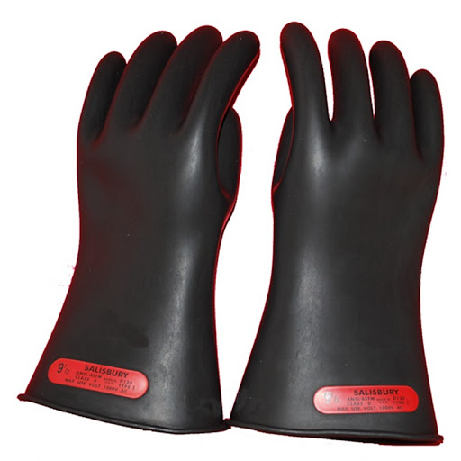 SALISBURY Guantes de hule de protección Cl0, 5Kv, talla 10