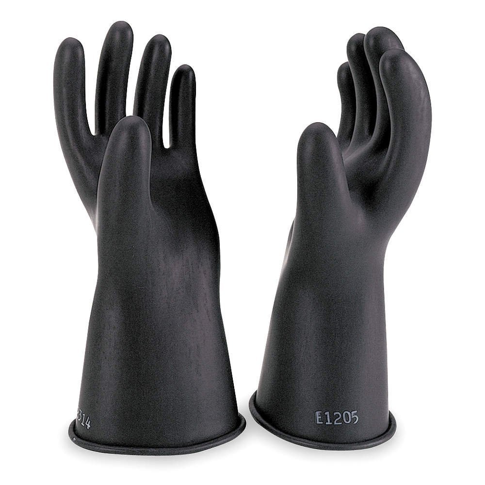 SALISBURY Guantes de hule de protección Cl0, 5Kv, talla 9