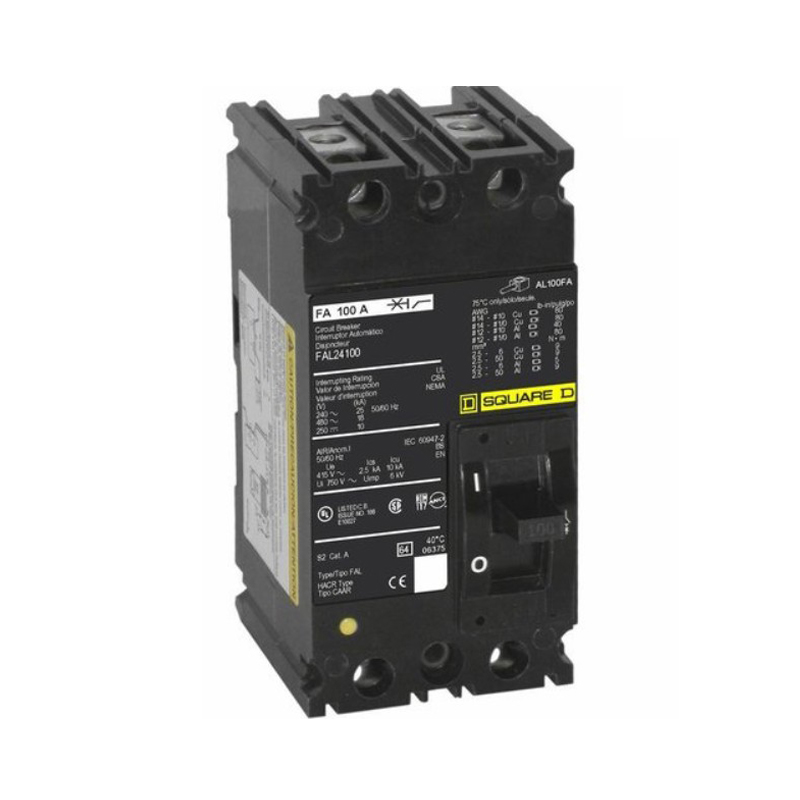 Breaker termomagnético industrial FAL24015, 2P, 15A, 480V, 18kA