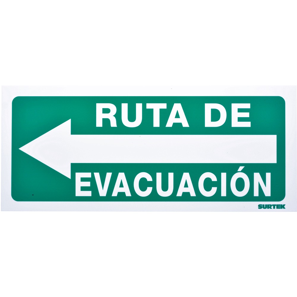 SURTEK Señal "Ruta de evacuación" izquierda