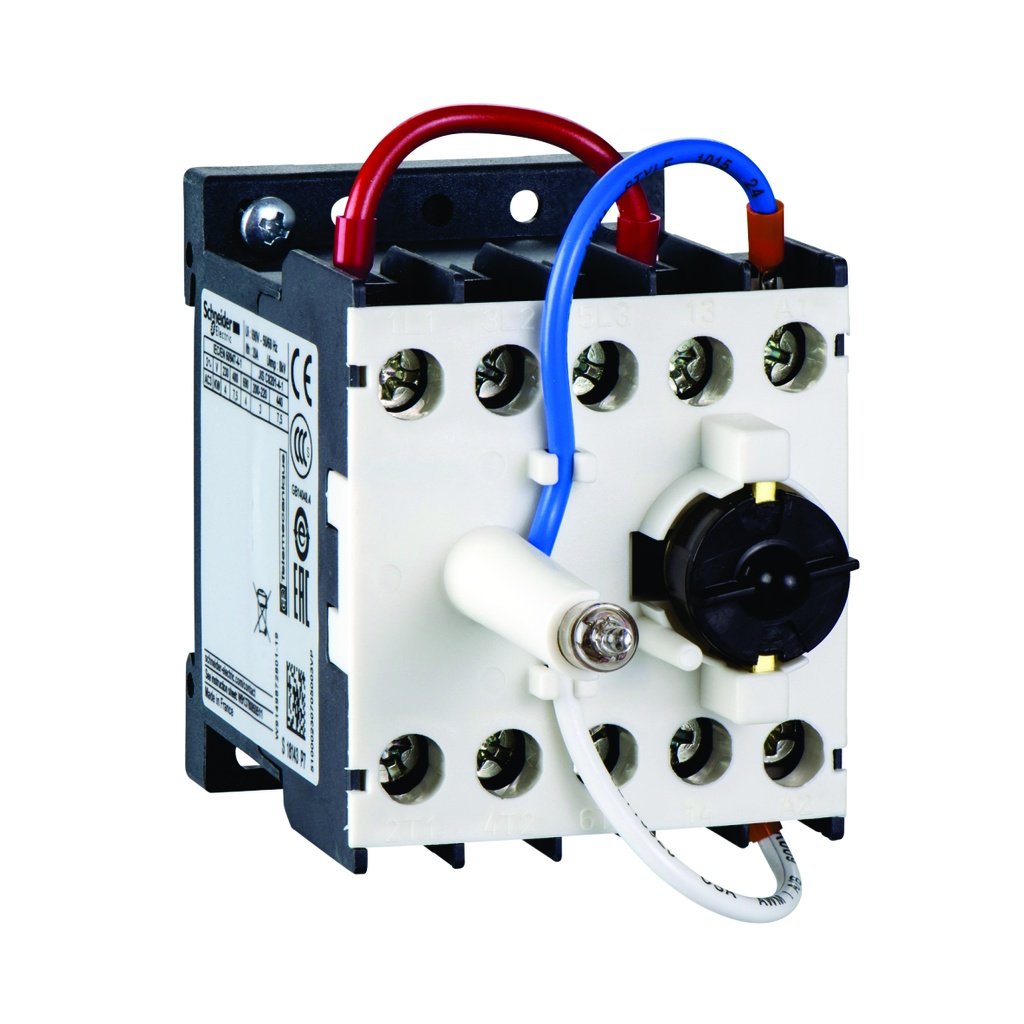 Mini contactor 3P, bobina de 230→240V AC, 60 HZ, 1NO auxiliar, TeSys K