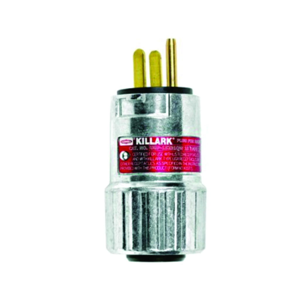 KILLARK UGP-20231 Enchufe de aluminio intercambiable 2P, 20A, 125V, configuración NEMA L5-20P