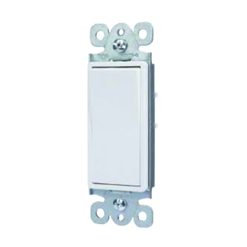 Interruptor sencillo decorativo iluminado 15A, 120-277V, 3 way, blanco, UL