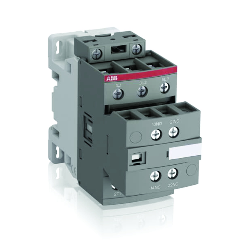 Contactor para riel DIN AF26-30-11-13, 26A, 3P, bobina de 100-250VAC/VDC, 60HZ, 1NO + 1NC