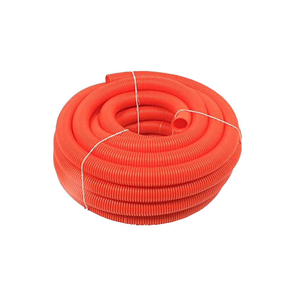 SURTEK Rollo de manguera flexible naranja con guía ½" x 100 metros