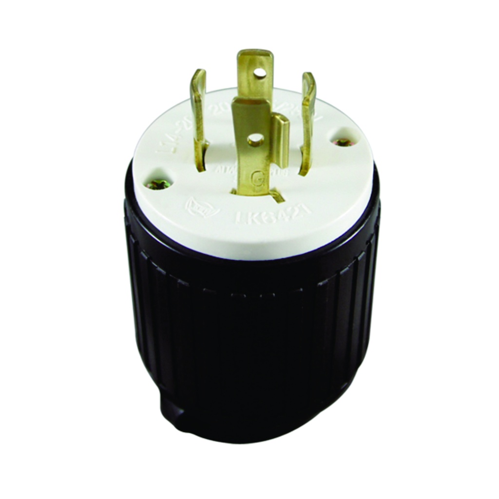 Enchufe Twist-Lock 20A, 250V, NEMA L14-20P, UL