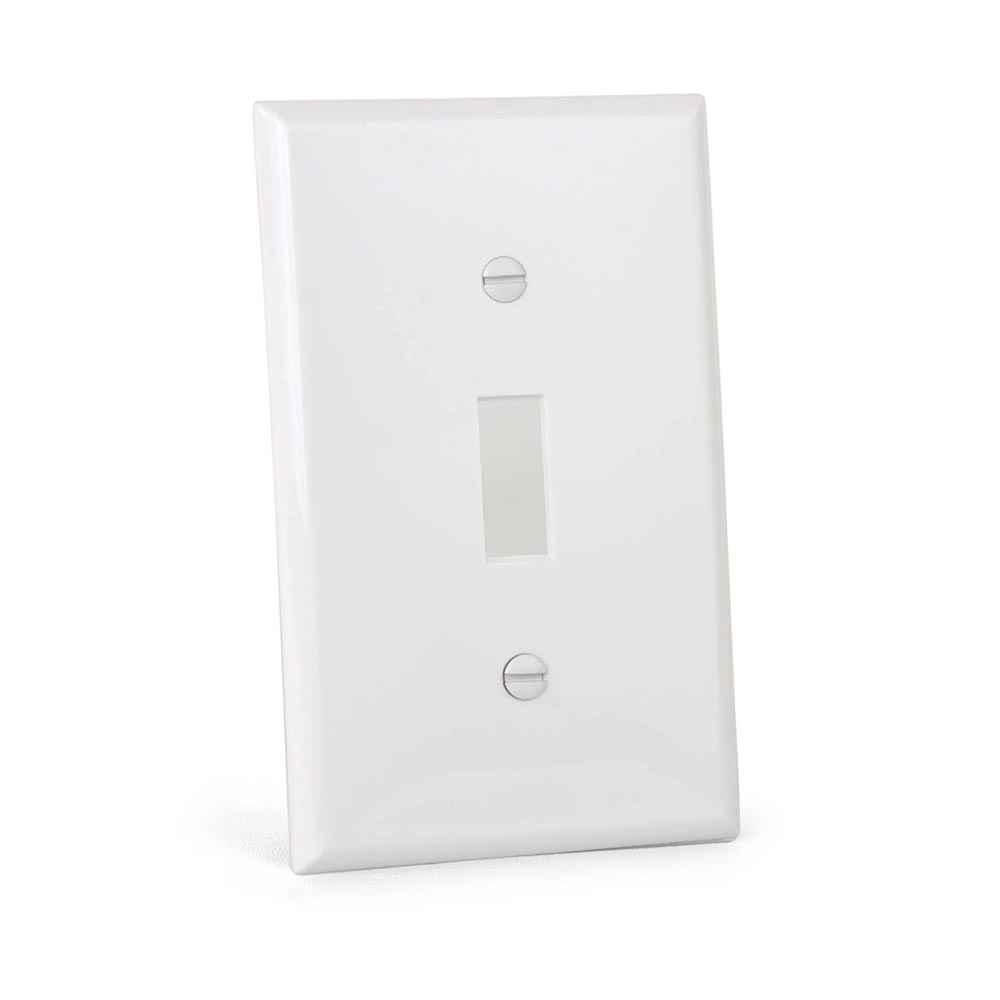 Placa interruptor sencillo de pared blanco, UL