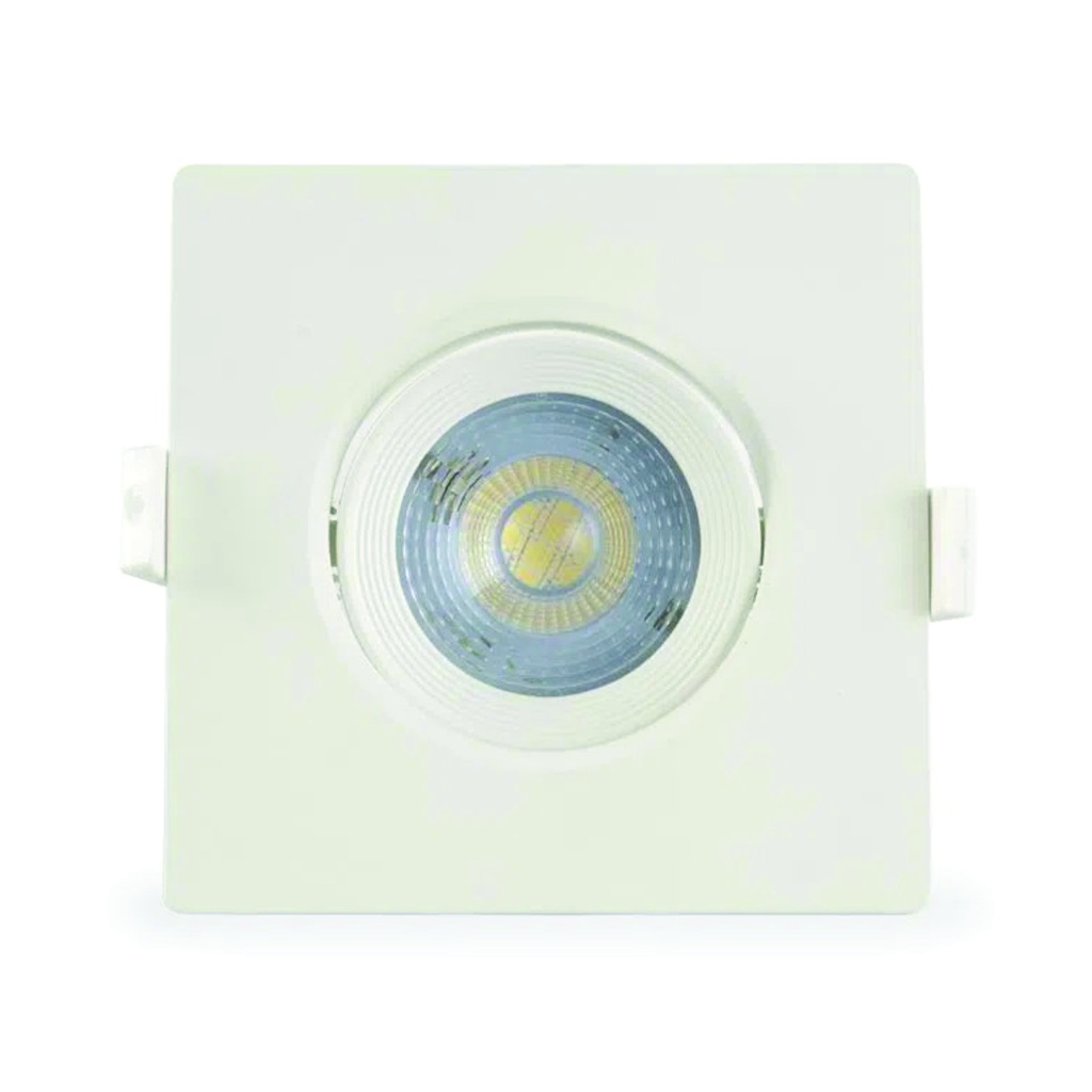 Spot LED cuadrado 6W, 450Lms, 100-240V, 6500K, 15,000hrs, GU10, CE