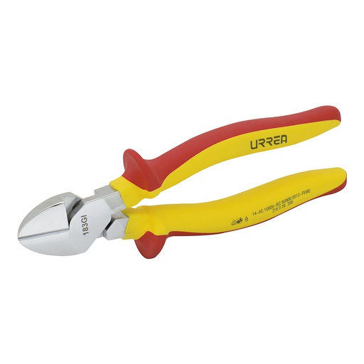 [HER.01.157] [182GI] URREA Tenaza corte diagonal uso industrial de 6½" aislada hasta 1000V