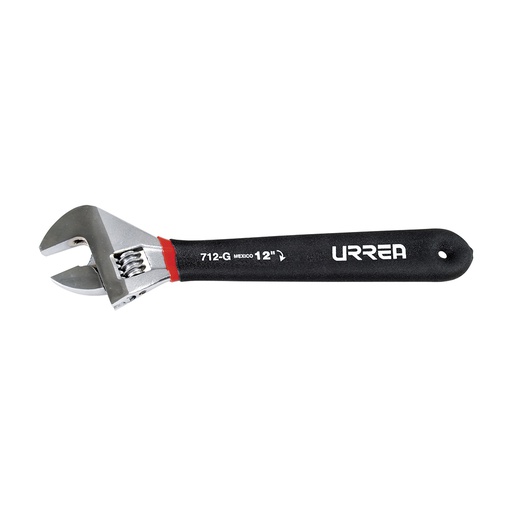 [HER.04.469] URREA Llave ajustable 8" rubber grip