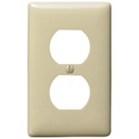 HUBBELL NP8I Placa para interruptor doble de 1/8", 1 gang, ivory