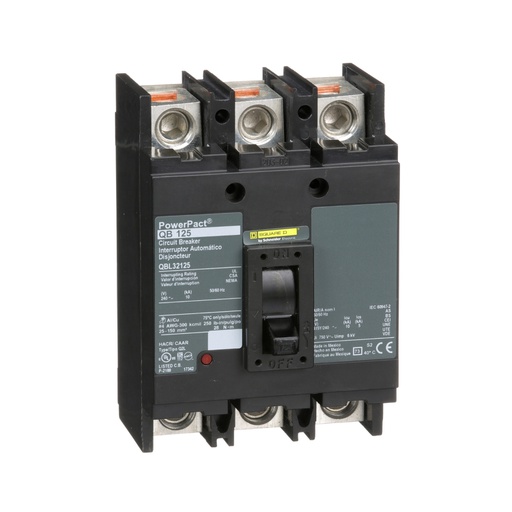 [DIS.01.531] Breaker termomagnético industrial QBL32125, 3P, 125A, 240V,10 kA