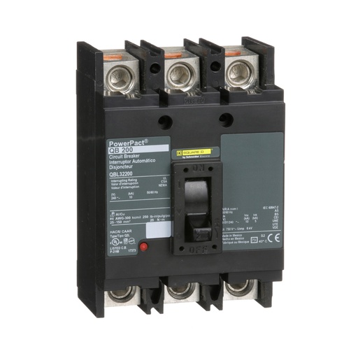 [DIS.01.537] Breaker termomagnético industrial QBL32200, 3P, 200A, 240V,10kA