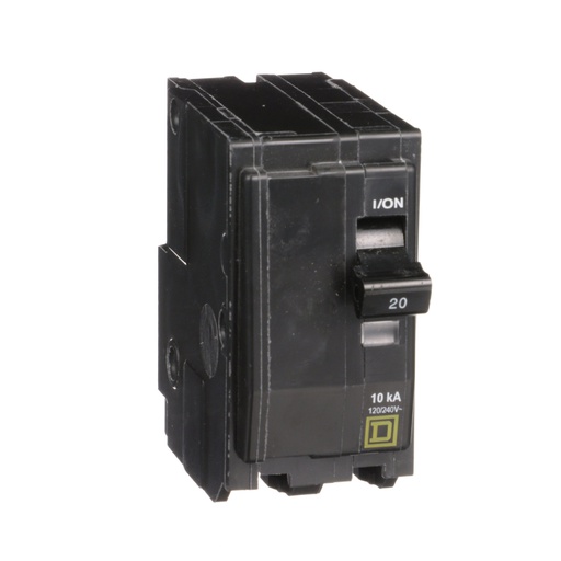[DIS.01.345] [QO220] Breaker termomagnético de enchufar QO220, 2P, 20A, 120/240V, 10kA