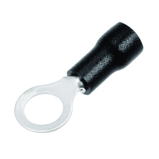 [CAB.09.060] [RV3.5-6] Terminal de ojo aislado RV3.5-6 negro para cable 14-12 AWG,KO ¼"