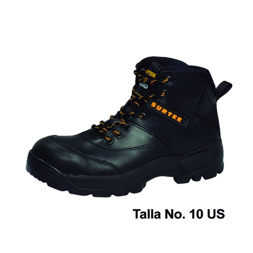 [HER.04.532] [137517] SURTEK Botas de seguridad negras con casquillo de acero talla 10 US