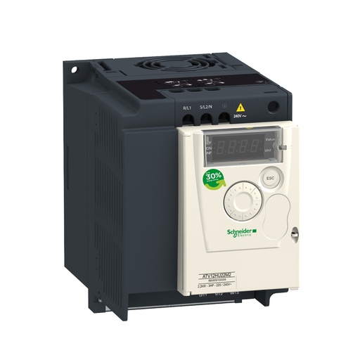 [AUT.01.666] [ATV12HU22M2] Variador de frecuencia Atv 12, 2,2kW, 3HP, 10A, 240V, 1F