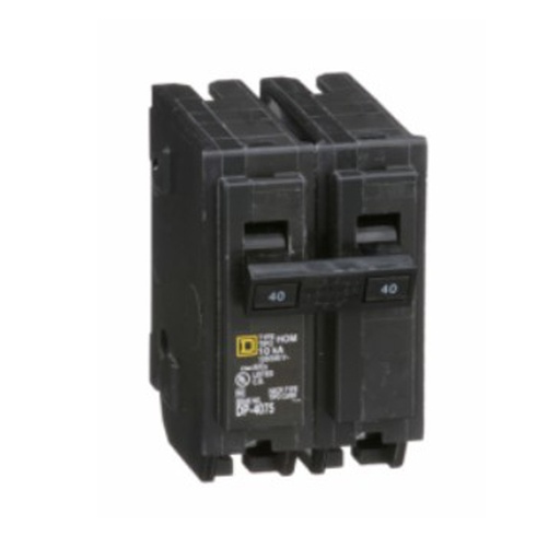 [DIS.06.057] Breaker termomagnético de enchufar HOM240, 2P, 40A, 120/240VAC, 10kA, HomeLine®