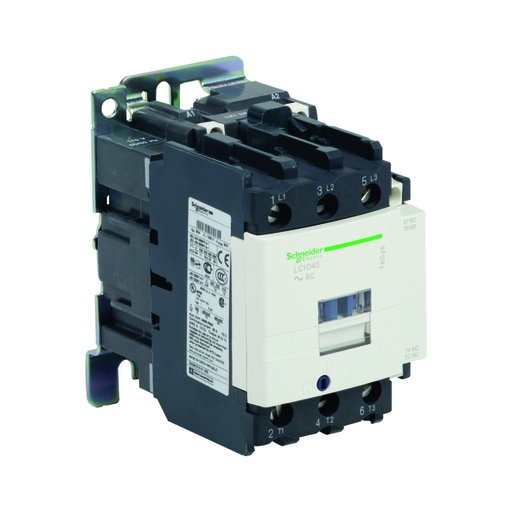 [AUT.01.296] Contactor 40A, 3P, bobina de 600V AC, AC-3 <=400V, 60HZ, 1NA+1NC, TeSys D