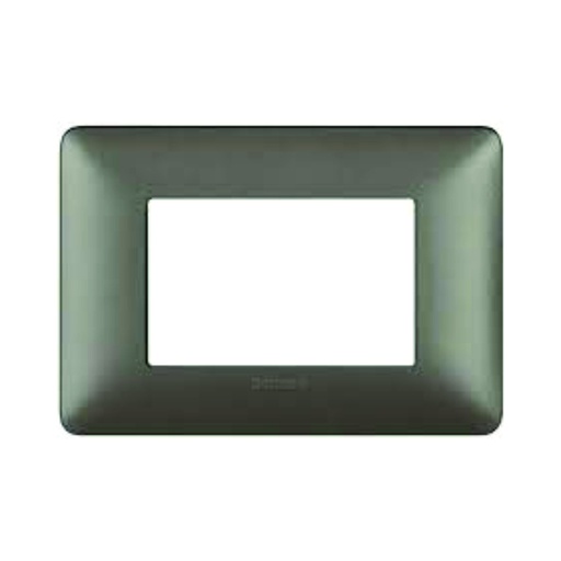 [AUT.01.580] [AM4803MIR] BTICINO Matix Placa 3 módulos acabado metalizado color hierro
