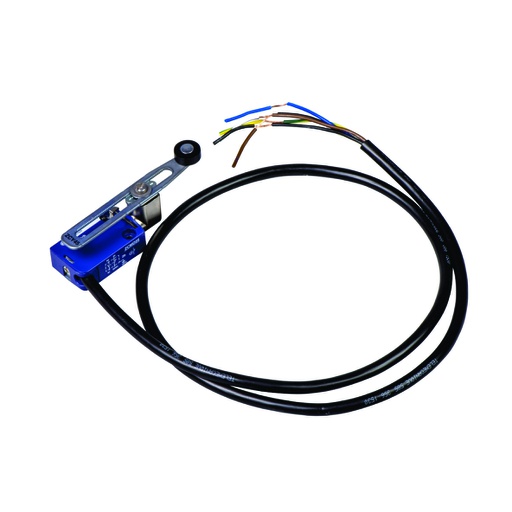 [AUT.02.095] [XCMD2145L1] Interruptor de final de carrera XCMD2145L1 con palanca de rodillo termoplástico, 1NC + 1NO, cable 1 metro, OsiSense XC