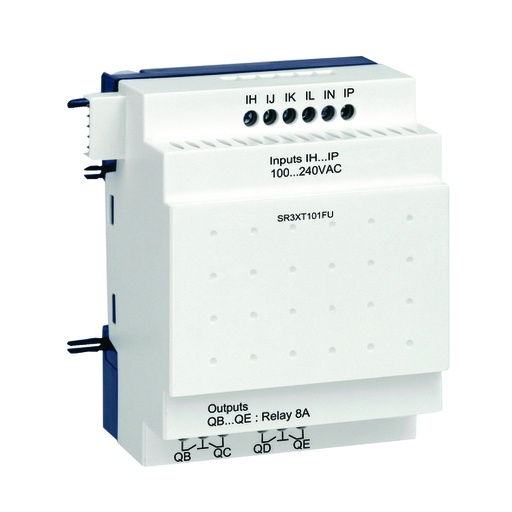 [AUT.07.031] [SR3XT101FU] Módulo de extensión de 6 entradas y 4 salidas discreto, I/O, 100→240V CA, 0.6 mA, Zelio Logic