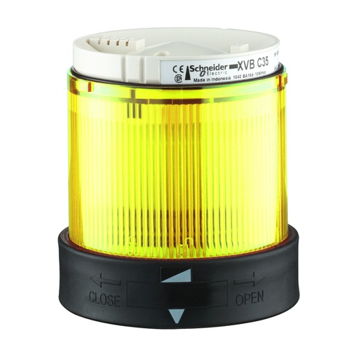 [AUT.04.206] [XVBC5G8] Unidad iluminada intermitente para banco de indicadores LEDintegrado, amarillo, plástico, 70mm, 120V CA, Harmony XVB Universal
