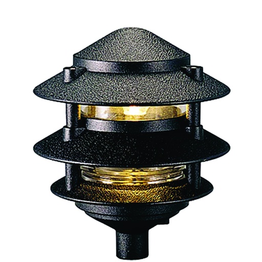 [ILU.07.062] [045255219] PROGRESS Luminaria Pagoda para jardín housing negro