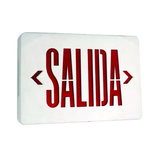 [ILU.01.1194] [P24590-15] SYLVANIA Rótulo de salida LED E-50G UL, letras color rojo "SALIDA", 120/277V
