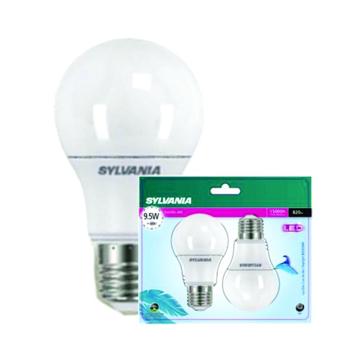 [ILU.06.577] [P24884-19] SYLVANIA Bombillo LED 9.5W, 820Lms, 120-277V, 6500K, luz blanca, paquete 2 unidades