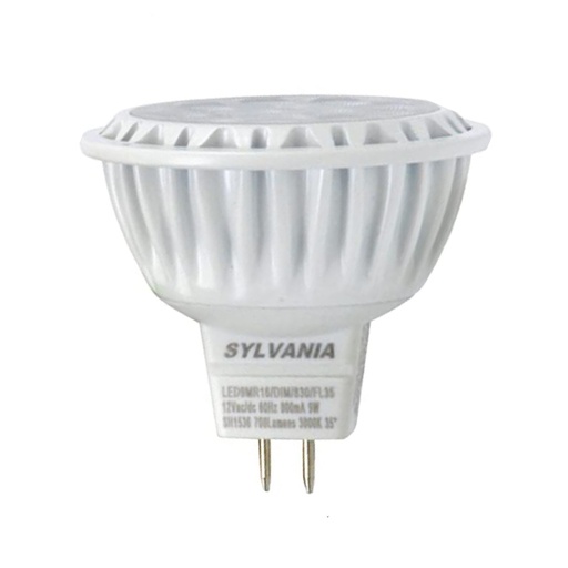 [ILU.06.122] [P27198-83R] SYLVANIA Bombillo LED MR16, 6W, 470Lms, 3000K, luz cálida, GU5.3, paquete 3 unidades
