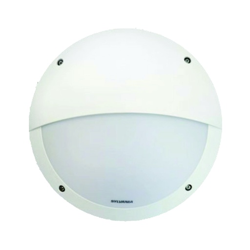 [ILU.01.1333] [P36129-36-DEPURADO] SYLVANIA Luminaria Brio de pared redonda para bombillo rosca E27, IP66,housing blanco