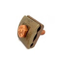 Conector doble para sistema de puesta a tierra tipo GTDB para un cable de cobre de 2/0AWG - 250MCM a barra de cobre