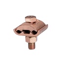 Conector de tierra doble en bronce para 2 conductores para cable 2/0 AWG - 250 MCM