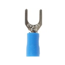 Terminal en U aislado SV2-5 azul para cable 16-14 AWG y tornillo # 10