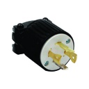 EAGLE Enchufe con seguro de media vuelta 3P, 20A, 4H, 125/250W, NEMA 630P