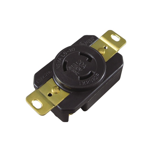 [WIR.03.722] Tomacorriente Twist-Lock empotrable 20A, 250V, NEMA L6-20R,UL