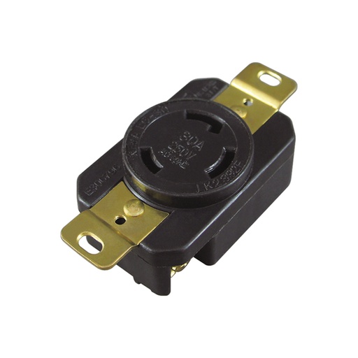 [WIR.03.725] Tomacorriente Twist-Lock empotrable 30A, 250V, NEMA L6-30R,UL