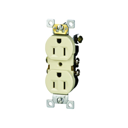 [WIR.03.757] Tomacorriente doble 15A, 125V, light almond, UL