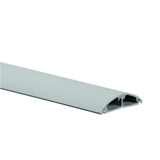 [COM.01.105] DEXSON Canaleta con adhesivo ovalada de piso gris de 60mm x13mm x 2 metros