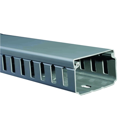 [COM.01.114] [DXN10092] DEXSON Canaleta ranurada gris de 60mm x 60mm x 2 metros