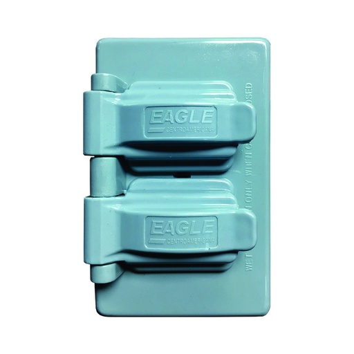 [WIR.03.804] [1962] EAGLE Placa para intemperie doble, 1 gang, plástica