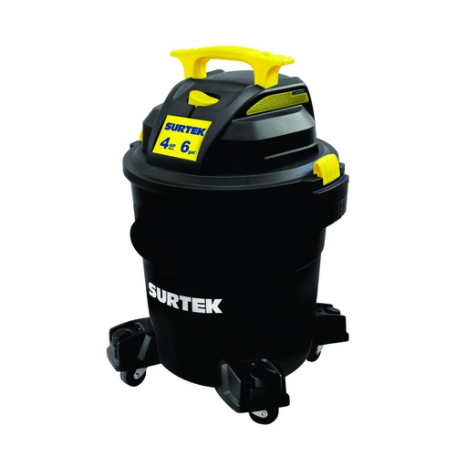 [HER.04.596] [AS506A] SURTEK Aspiradora de plástico de 6 galones, 4 HP