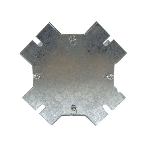 [CAN.11.060] [44HSX-GV] Placa de cruz galvanizada de 4" para ducto cuadrado