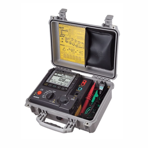 [HER.03.179] [3128] KYORITSU Medidor de aislamiento de alto voltaje, 6 rangos: 500V, 1000V,2500V, 5000V, 10000V, 12000V