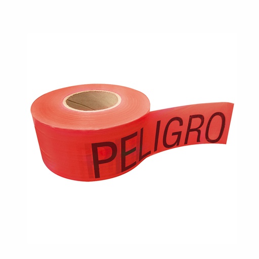 [HER.04.741] [137298] SURTEK Cinta para barricada roja "PELIGRO" de 100 metros