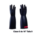 NOVAX Guantes de protección de hule 16", clase 0, hasta 1000Vac, talla 9